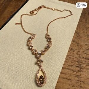 Givenchy Crystal Rose Gold Y-Necklace